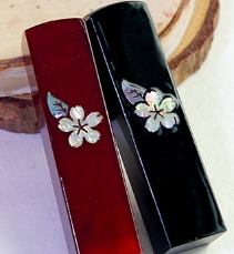 자개도장-자개꽃잎 커플도장 개인도장 외국인선물